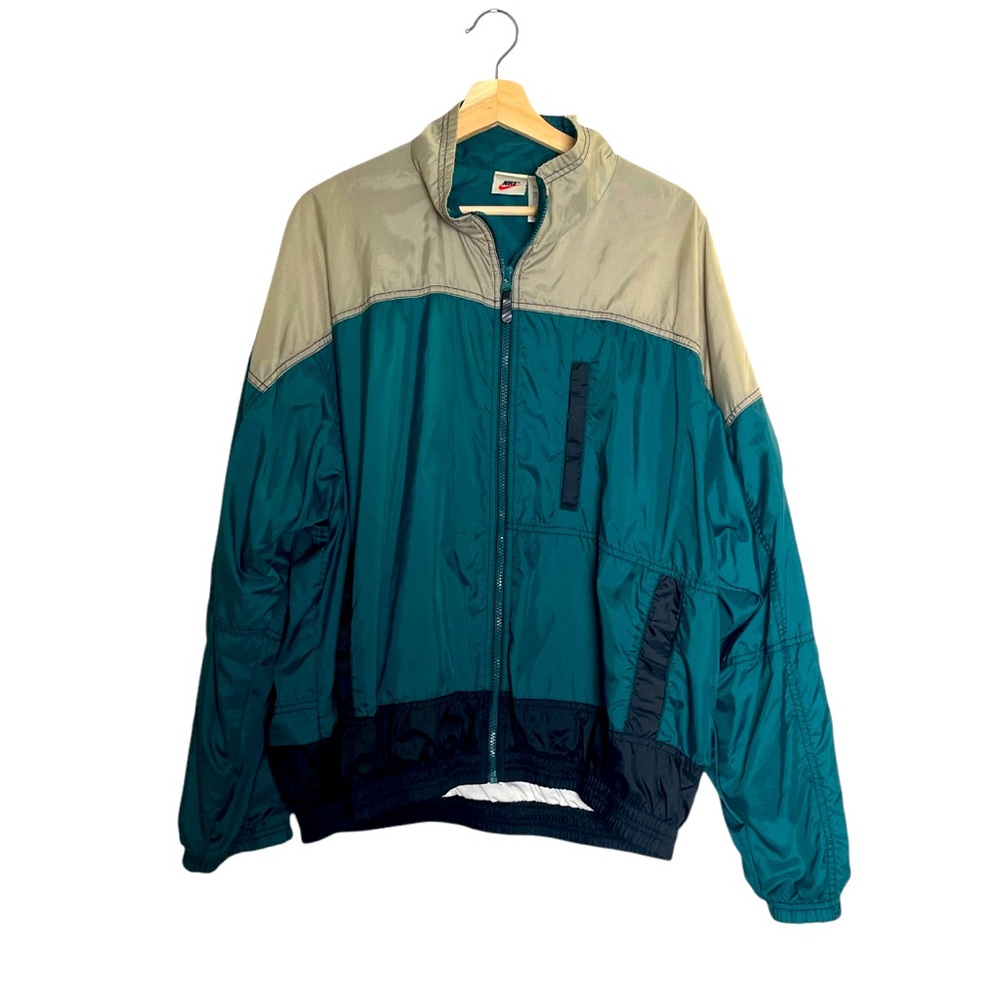 Vintage 90s Nike Womens Size Large Full  Zip Windbreaker‎ Jacket Coat